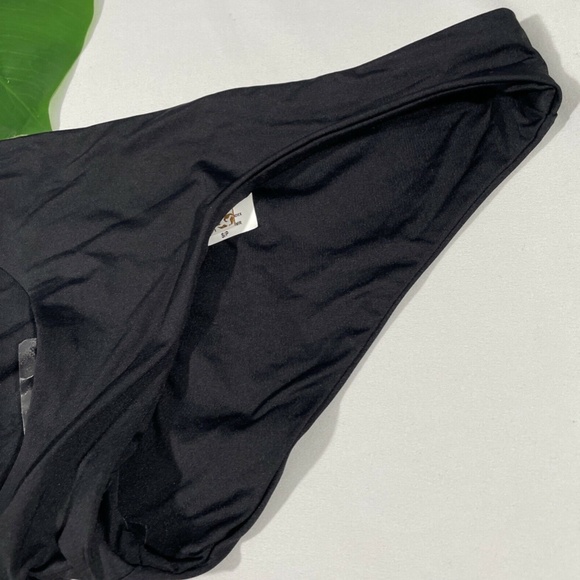 NEW BECCA [ Small ] Shirred Color Code Hipster Bikini Bottoms in‎ Black - Picture 7 of 11